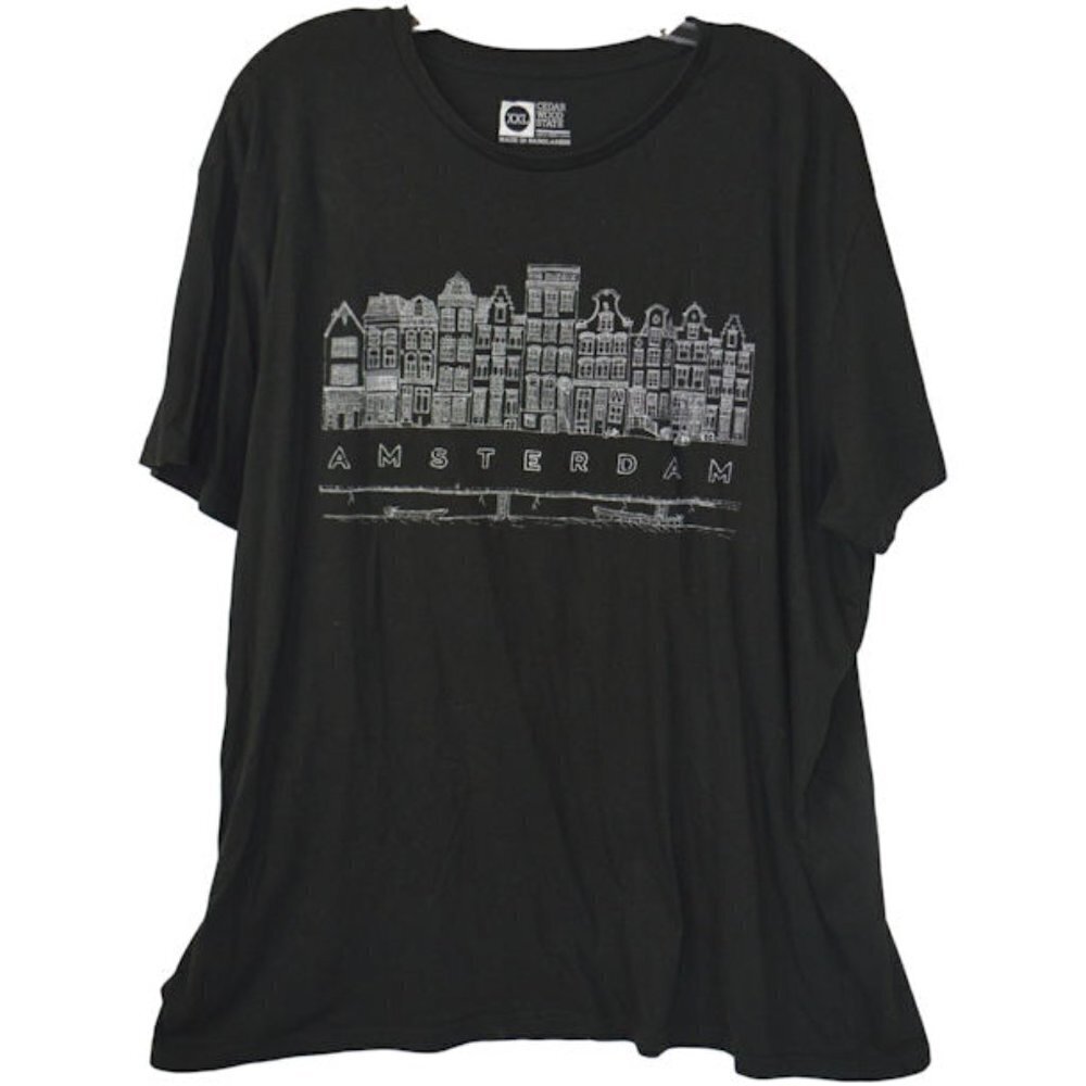 Mens Cedar Wood State Black AMSERDAM T-Shirt XXL